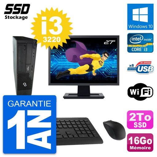 Computadora de escritorio Fujitsu Esprimo E510 DT de 27 pulgadas
