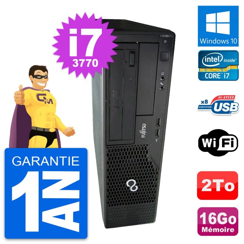 Fujitsu Esprimo E510 DT - Intel i7-3770, 16GB RAM, 2TB HDD, Windows 10, WiFi