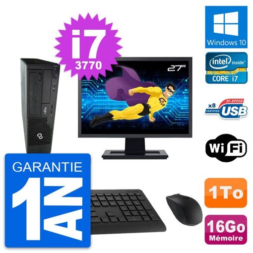 PC de escritorio Fujitsu E510 DT de 27 pulgadas
