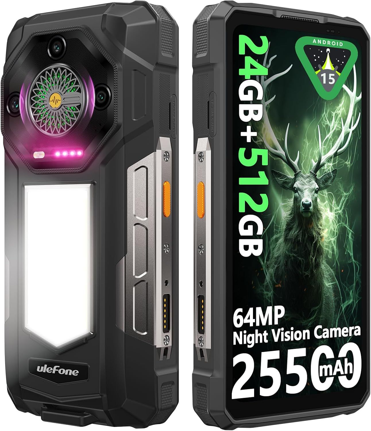 Ulefone Armor 33 - Rugged Smartphone with 25,500mAh Battery and AI Camera