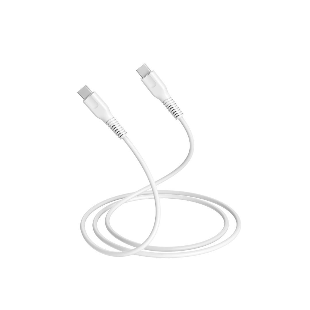WE USB-C to USB-C Cable - 25W, 1M Long, White