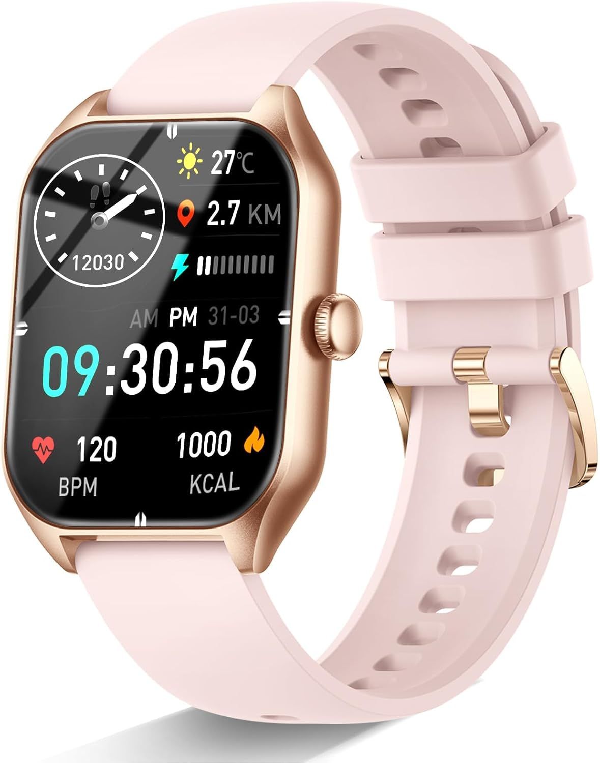 ZIMAOER Smartwatch with Phone Function, 1.85" Display Fitness Watch for Men and Women