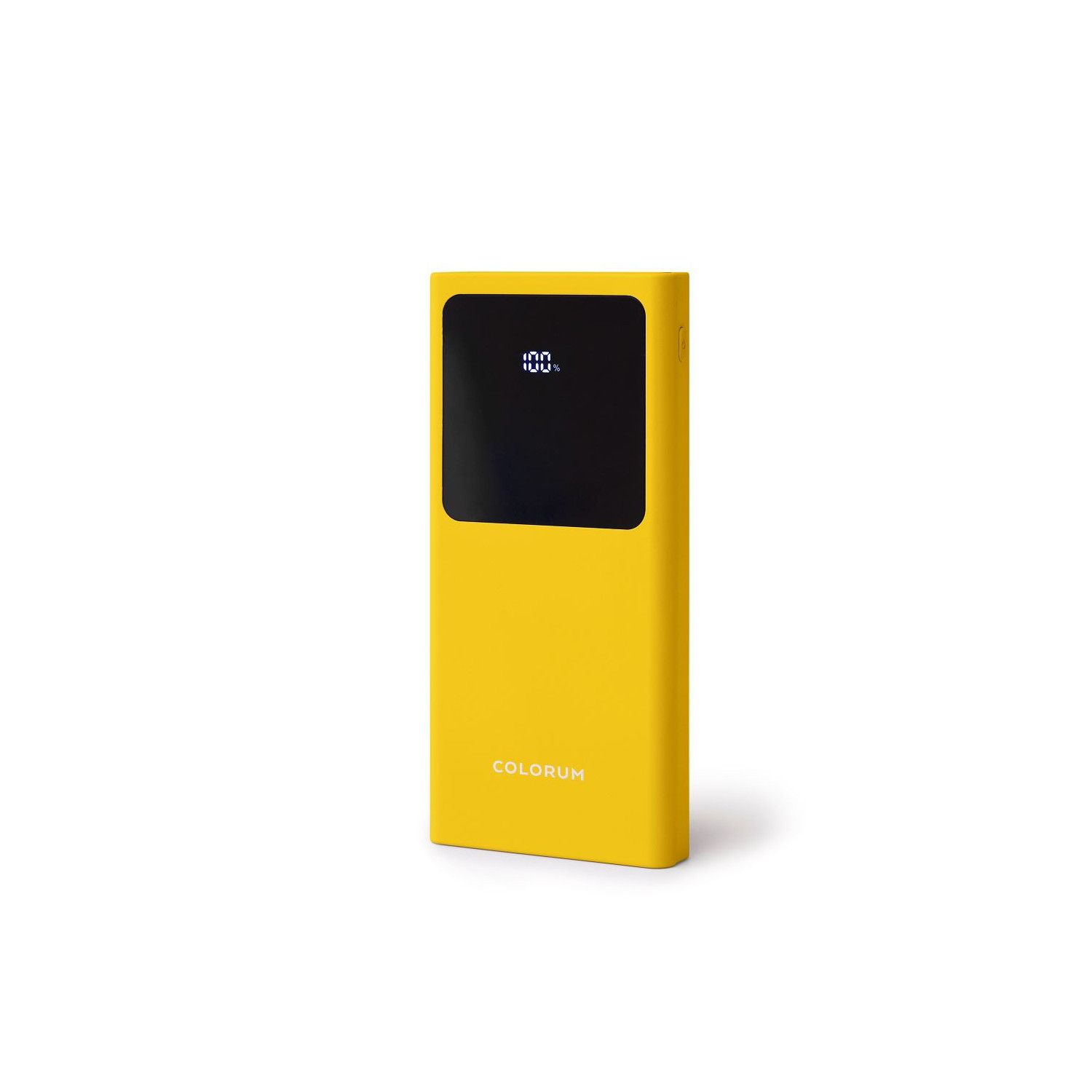 Batería externa Forever Colorum 10000 mAh Amarilla - Con puerto USB-C y MicroUSB - Pantalla LED - Carga rápida para dos dispositivos con dos LEDs