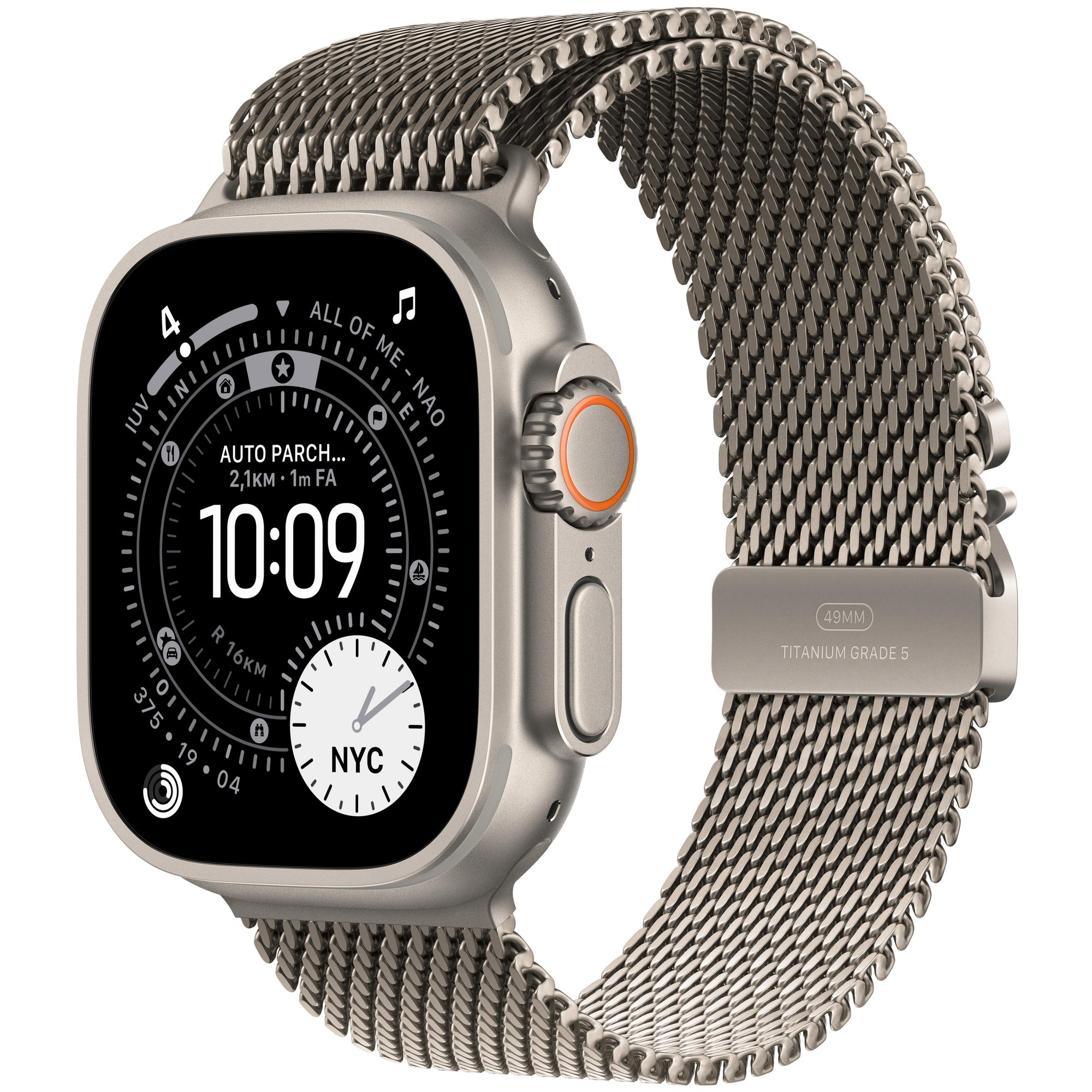 Apple Watch Ultra 3 - 49 mm - Titanio Natural / Brazo de Milán - L - Celular