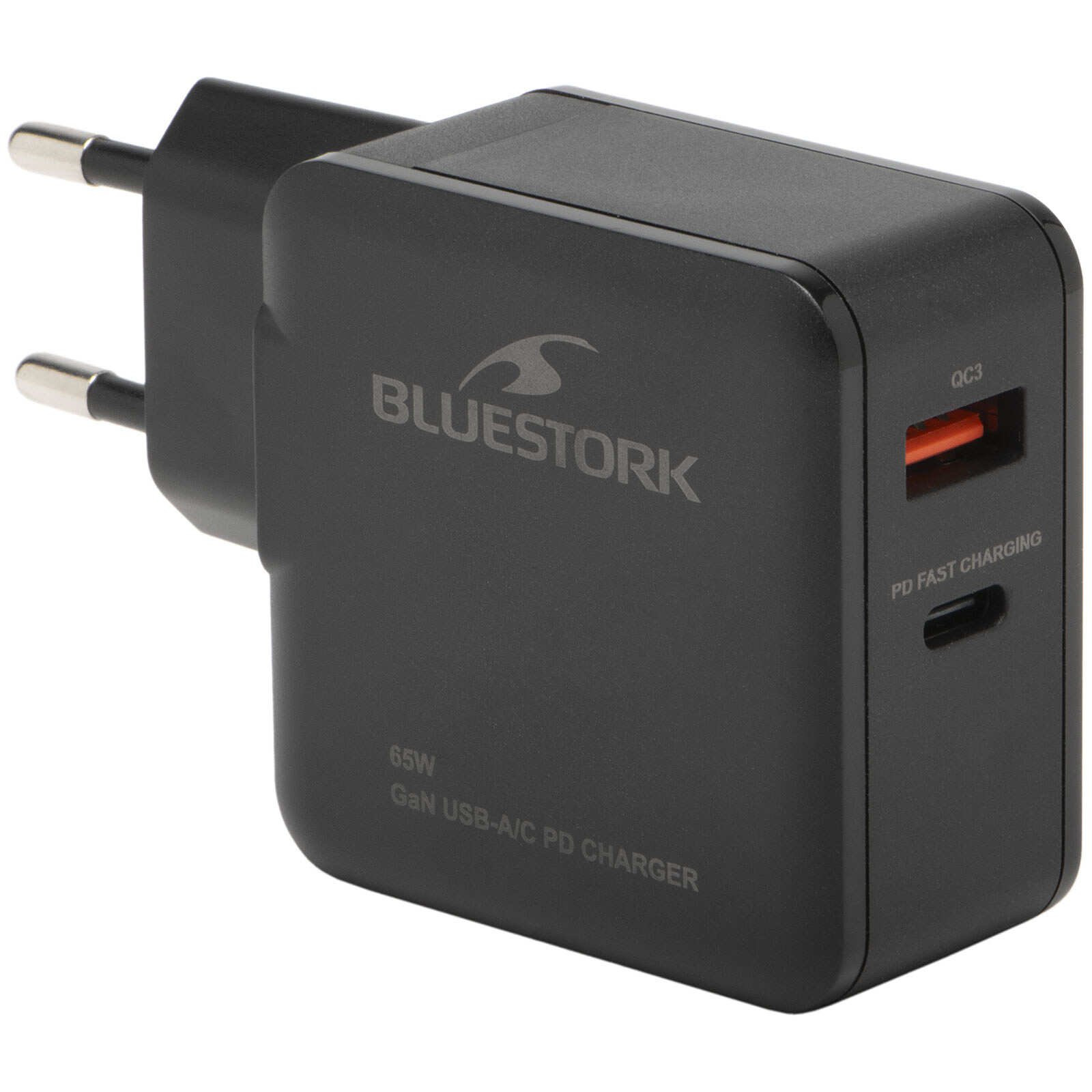 Bluestork USB-C/A Charger 65W GaN (Black)