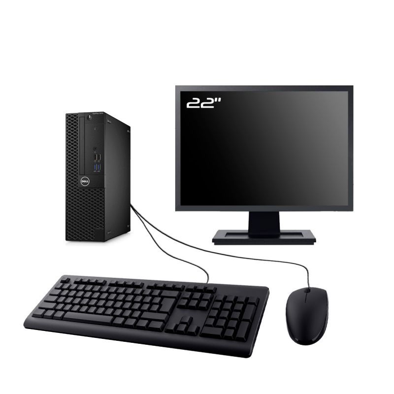 Dell Optiplex 3050 SFF Desktop PC - 22" Screen, Intel Core i4400, 16GB RAM, 2TB SSD, Windows 11