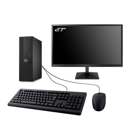 Computadora Dell Optiplex 3050 SFF - Pantalla de 27'', Procesador Intel i7-6700, 8 GB de RAM, 960 GB SSD, Windows 11