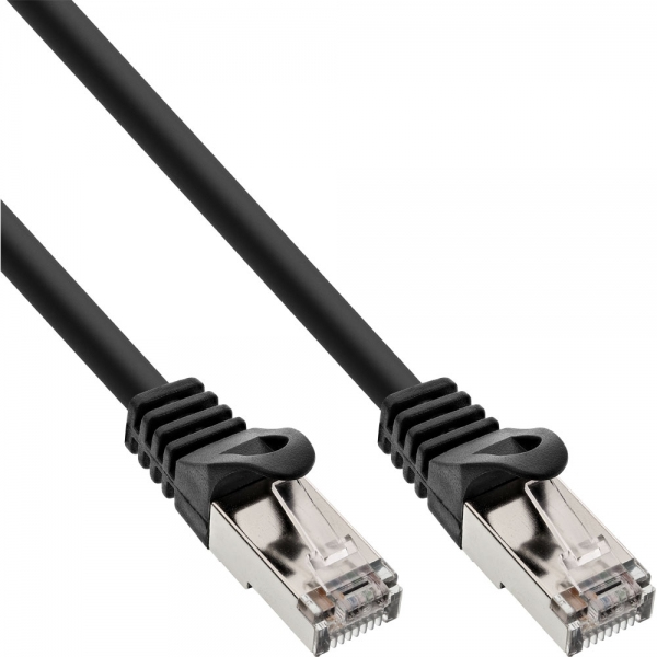 INTOS ELECTRONIC InLine RJ-45 Cable, 25 cm, Black