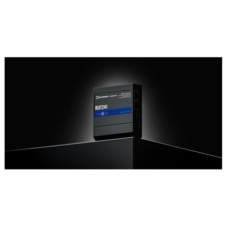 Teltonika RUT241 - Wireless Router - 2.4Ghz WWAN - 3G, 4G - DIN Rail Mount