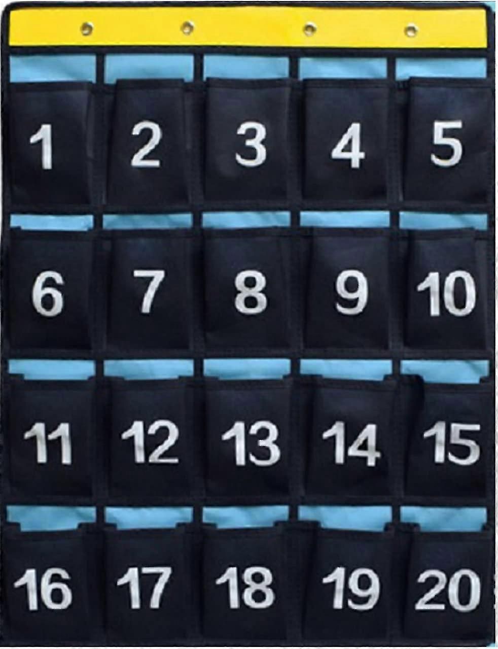 WEIXU Numbered Organizer for Phone, Calculator, Binder - Blue (36 Pockets) - 20 Pockets