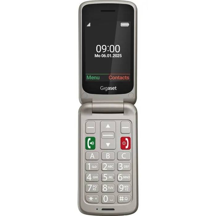 Gigaset GL595 SOS Touch Mobile Phone, Water and Dust Resistant, Silver