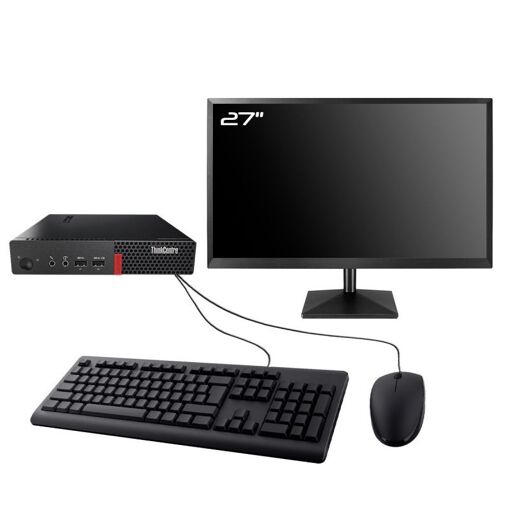 PC Lenovo M910q Tiny - Pantalla de 27", Procesador Intel Core i5-4400T, 16 GB RAM, 2 TB SSD, Windows 10