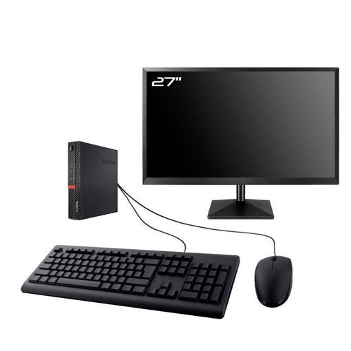 PC Lenovo M910q Tiny - Pantalla de 27'', Intel i5-6500T, 8GB de RAM, 480GB SSD, WiFi