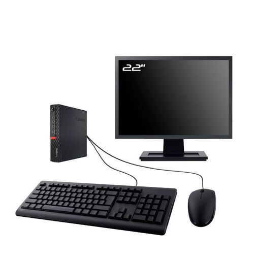 Ordinateur de bureau Lenovo M910q Tiny, écran 22 pouces, Intel i7-6700T, 8 Go de RAM, 2 To SSD, Windows 11