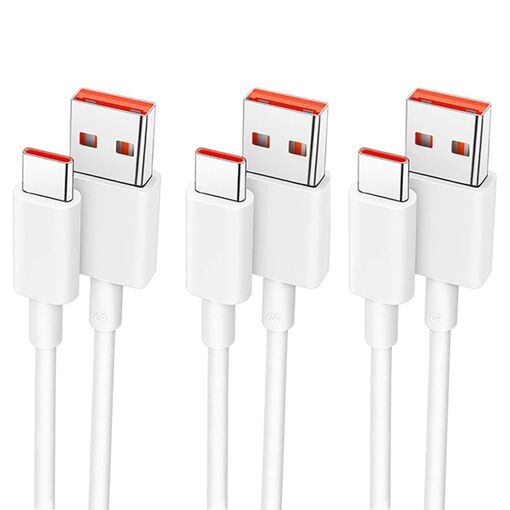 USB-C Quick Charge Cable 6A (3 Pack) for Xiaomi Redmi Series - 1 Meter