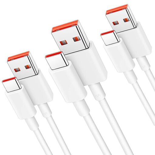 Câbles USB-C E.F.Connection de 3 x 6 A rapides pour Xiaomi 14, 13T, 12 Pro, Redmi Note 12 Pro et autres