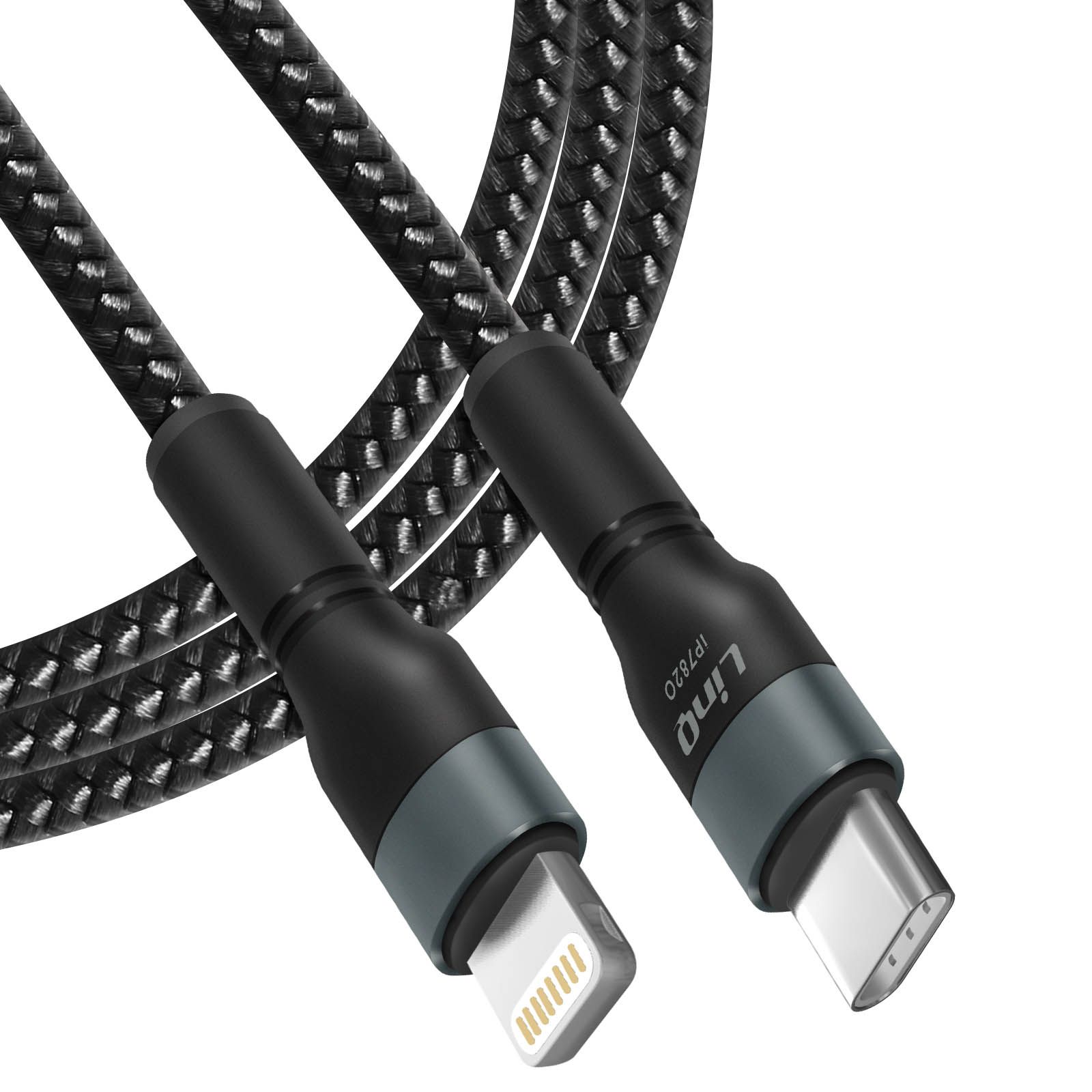 Cable LinQ USB-C a Lightning con Entrega de Potencia de 27W, 2m