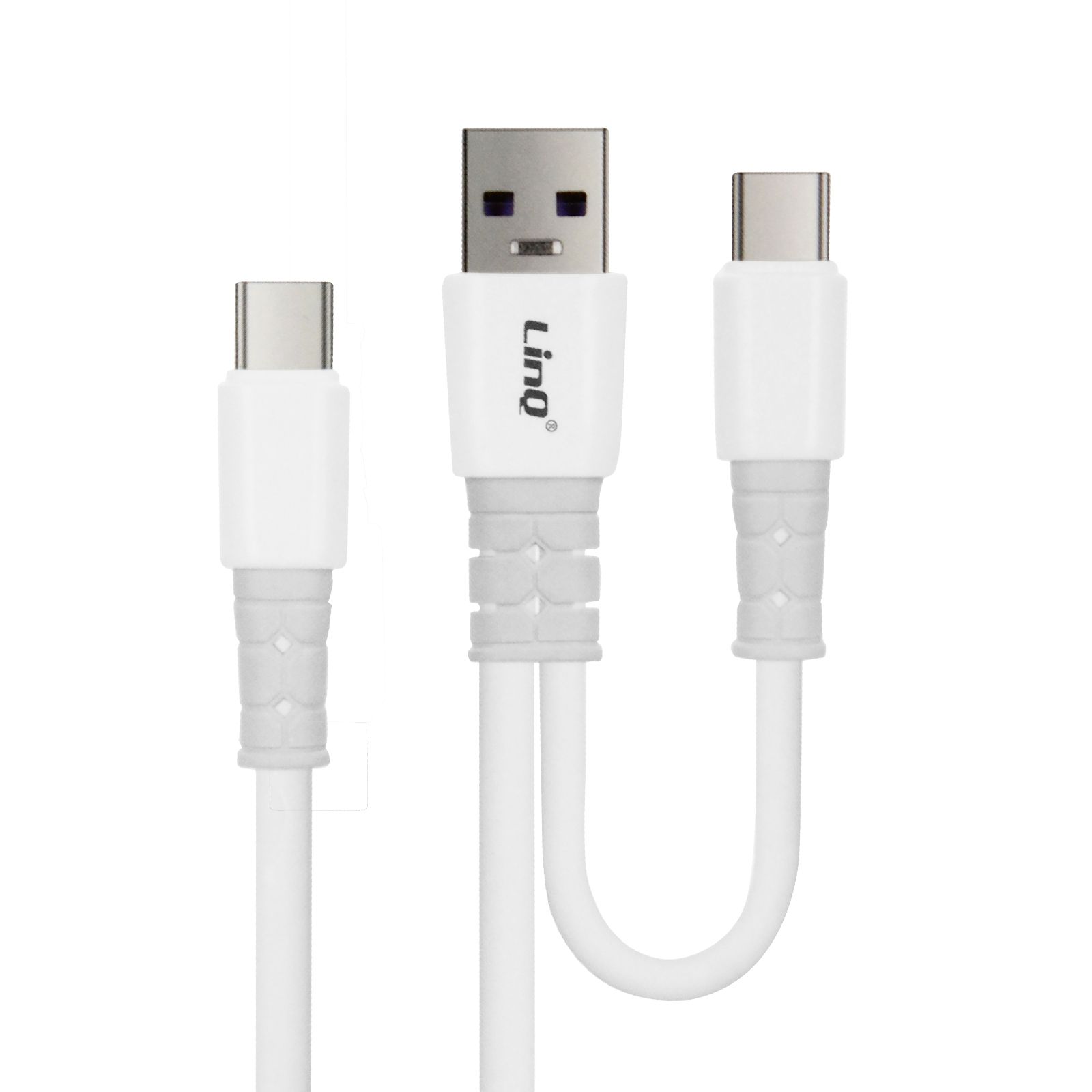 LinQ USB-C to USB-C Cable 60W Charge and Sync, 1.2m White