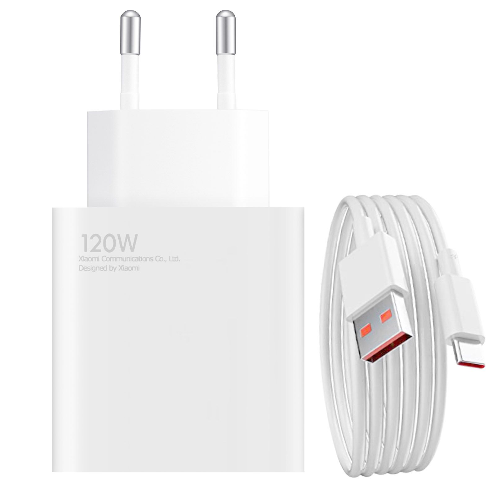 Xiaomi 120W USB Wall Charger with USB-C Cable, White