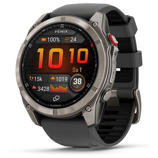 Reloj deportivo Garmin Fenix 8 Pro, 51 mm, Grafito Titanio, GPS con WiFi y celular