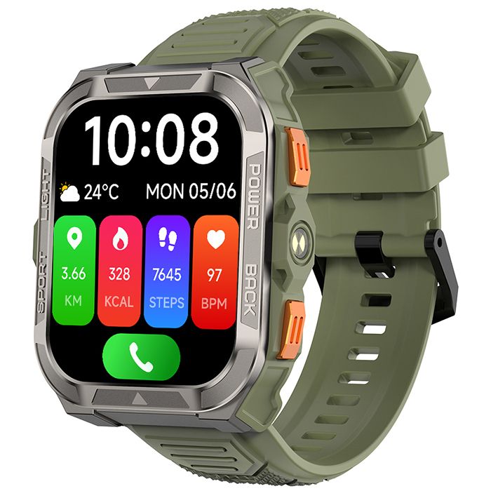 Blackview W80 Pro Smartwatch - 1.91'' HD Screen, 900mAh Battery, LED Light, 100+ Sports Modes, GPS, Durable