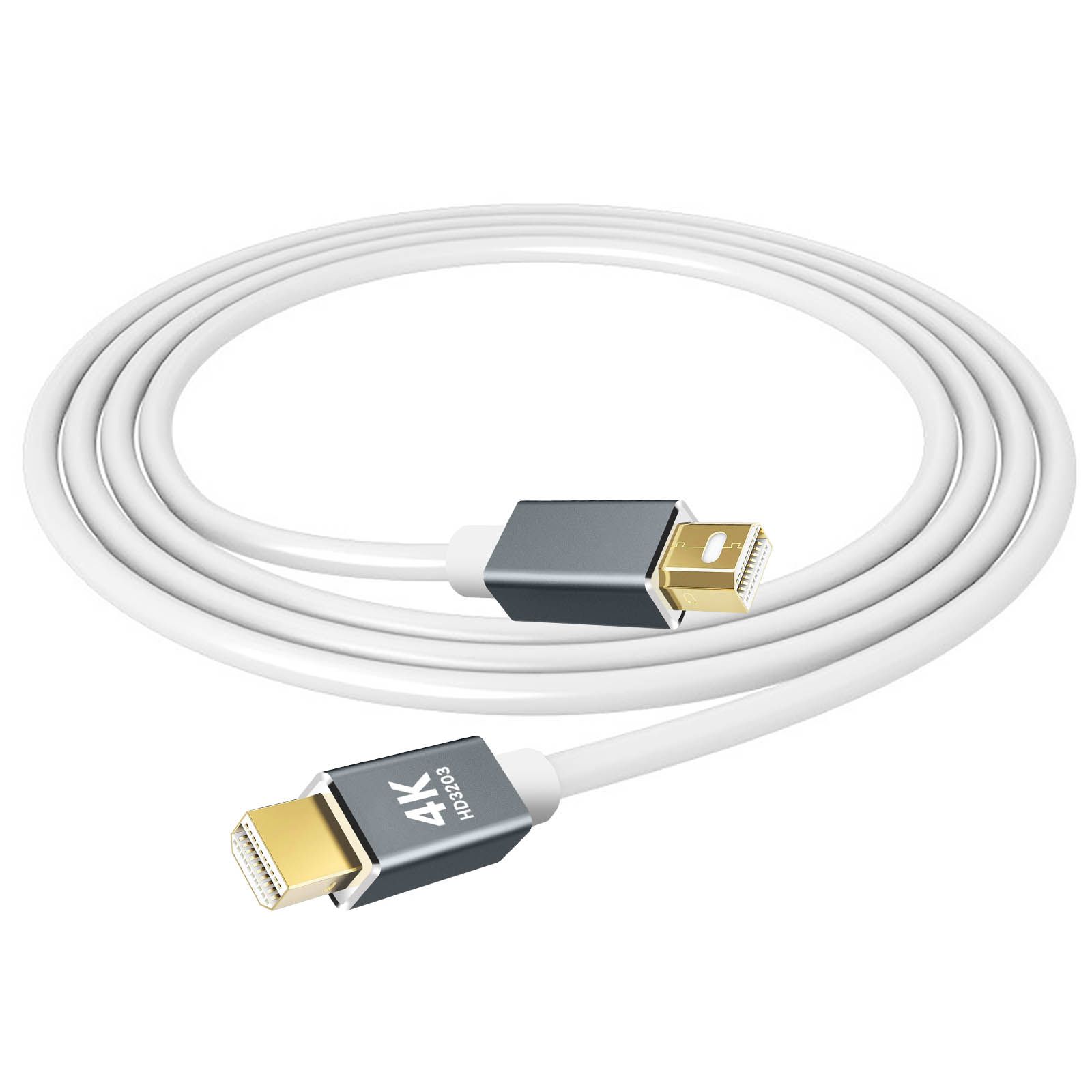 LinQ Mini DisplayPort Cable 1.8m Male to Male White