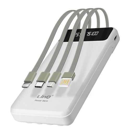 LinQ 15000mAh Portable Power Bank with 4-in-1 Cable