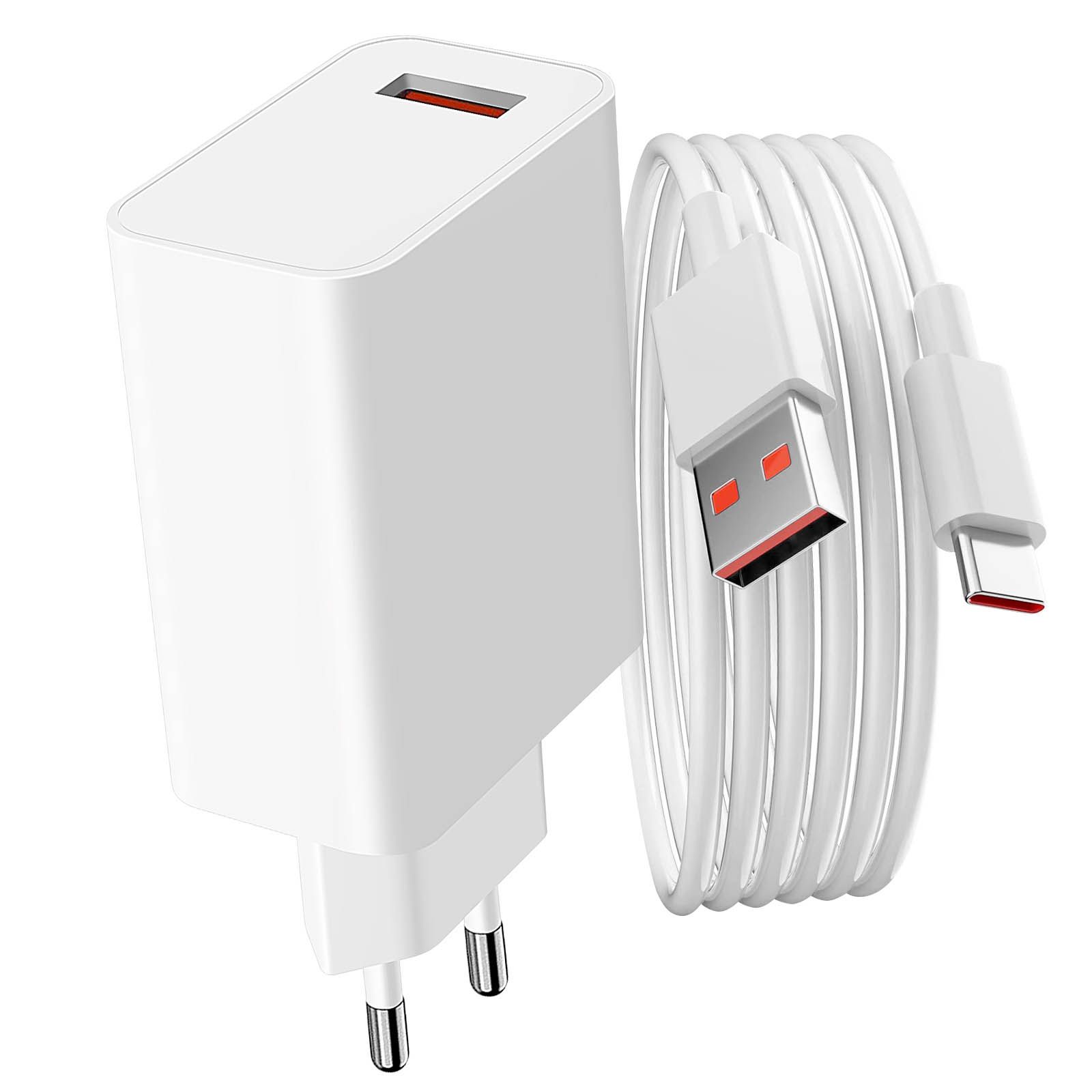 Xiaomi Official USB Wall Charger 33W + USB-C to USB Cable, White