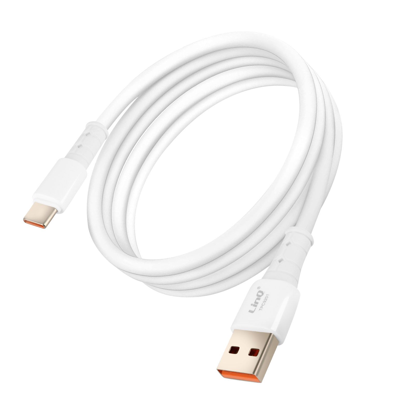 LinQ USB to USB-C Fast Charge Cable 5A, 1.2m White