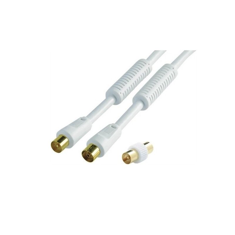 ITC Erard Connect Coaxial Cable TV and Satellite 2m, Gold Plated Connectors