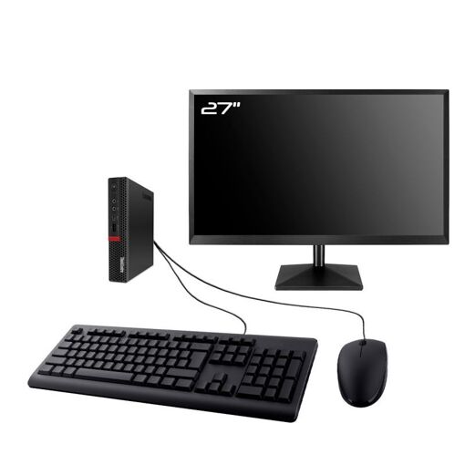 Portátil Lenovo M720q Tiny, pantalla de 27'', procesador Intel i5-8400T, 32GB de RAM, 240GB SSD, Windows 11