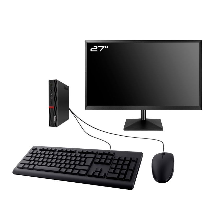 Lenovo M720q Tiny 27" Screen, Intel I5-8400T, 16GB RAM, 2TB SSD, Windows 11