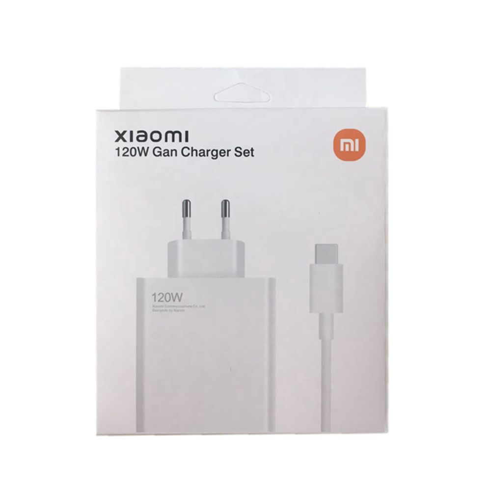 MIYI 120W Fast Charger with USB-C Cable for Xiaomi Redmi - White