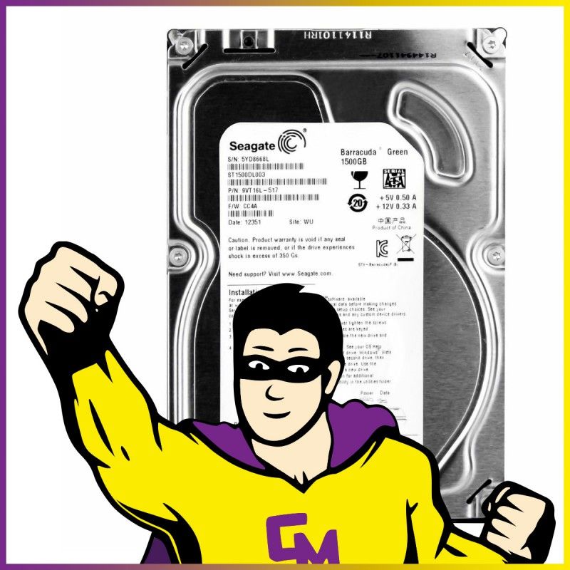 Seagate Barracuda 1.5TB Internal Hard Drive 3.5inch SATA III 5900RPM 64MB
