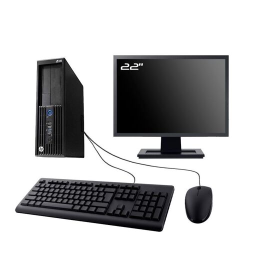 Estación de trabajo HP Z230 SFF - Pantalla de 22', Intel i7-4770, 32GB de RAM, 2TB SSD, Windows 11