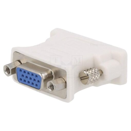 ADNAuto D-Sub 15pin HD Female to DVI-I Male Adapter - Full HD - White