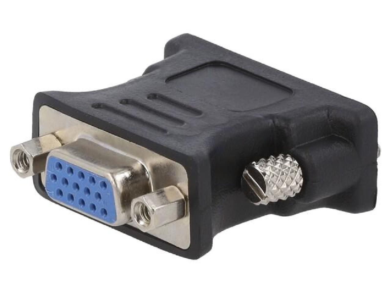 ADNAuto D-Sub 15pin HD Female to DVI-I Male Adapter - Full HD - Black