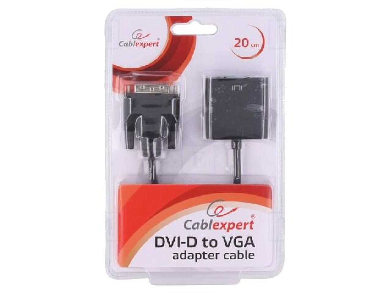 ADNAuto D-Sub 15pin HD Female to DVI-D (24+1) Male Adapter - 0.2m Black
