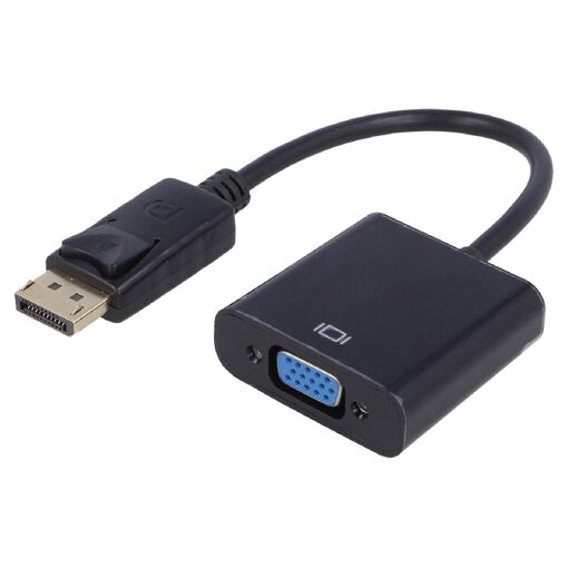 ADNAuto HD D-Sub to DisplayPort Adapter (0.15m, Black)
