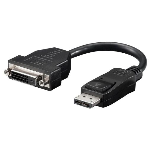 Adaptador DisplayPort macho a DVI-D hembra (0,2 m, Negro) - ADNAuto