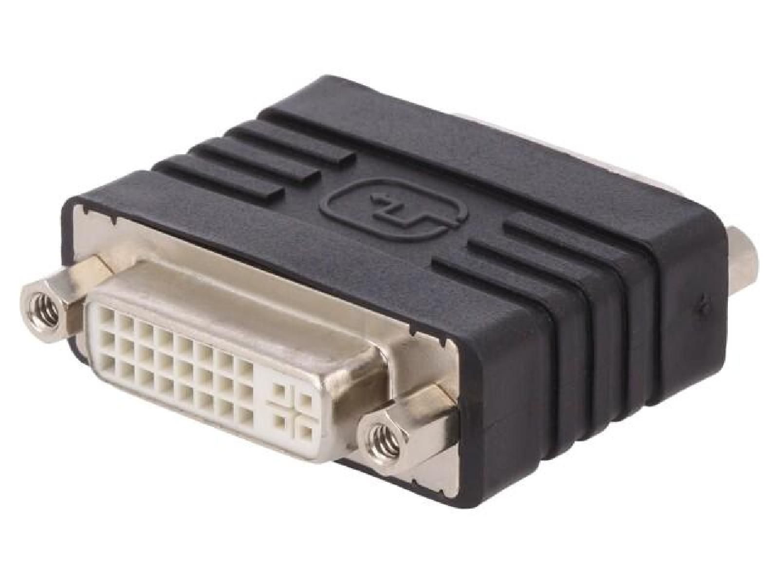 ADNAuto DVI-I Adapter - 24+5 Female on Both Sides - Black