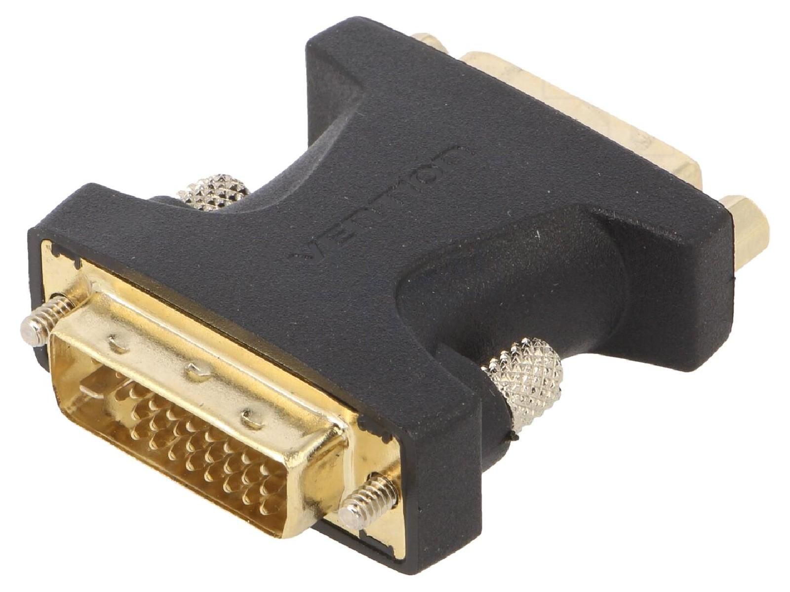 Adaptador DVI-I Femenino a Masculino (Negro) - ADNAuto