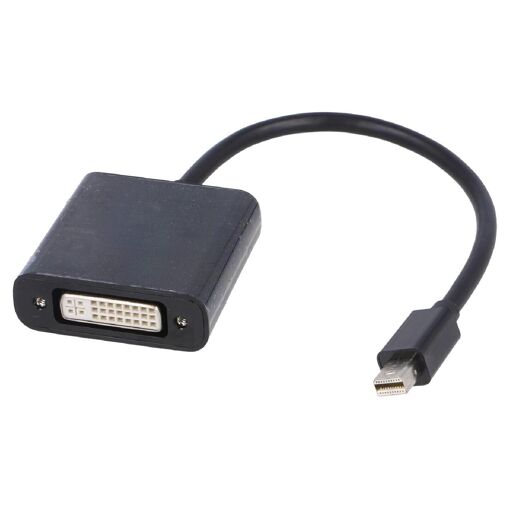ADNAuto DVI-I Female to Mini DisplayPort Male Adapter, 0.15m Black
