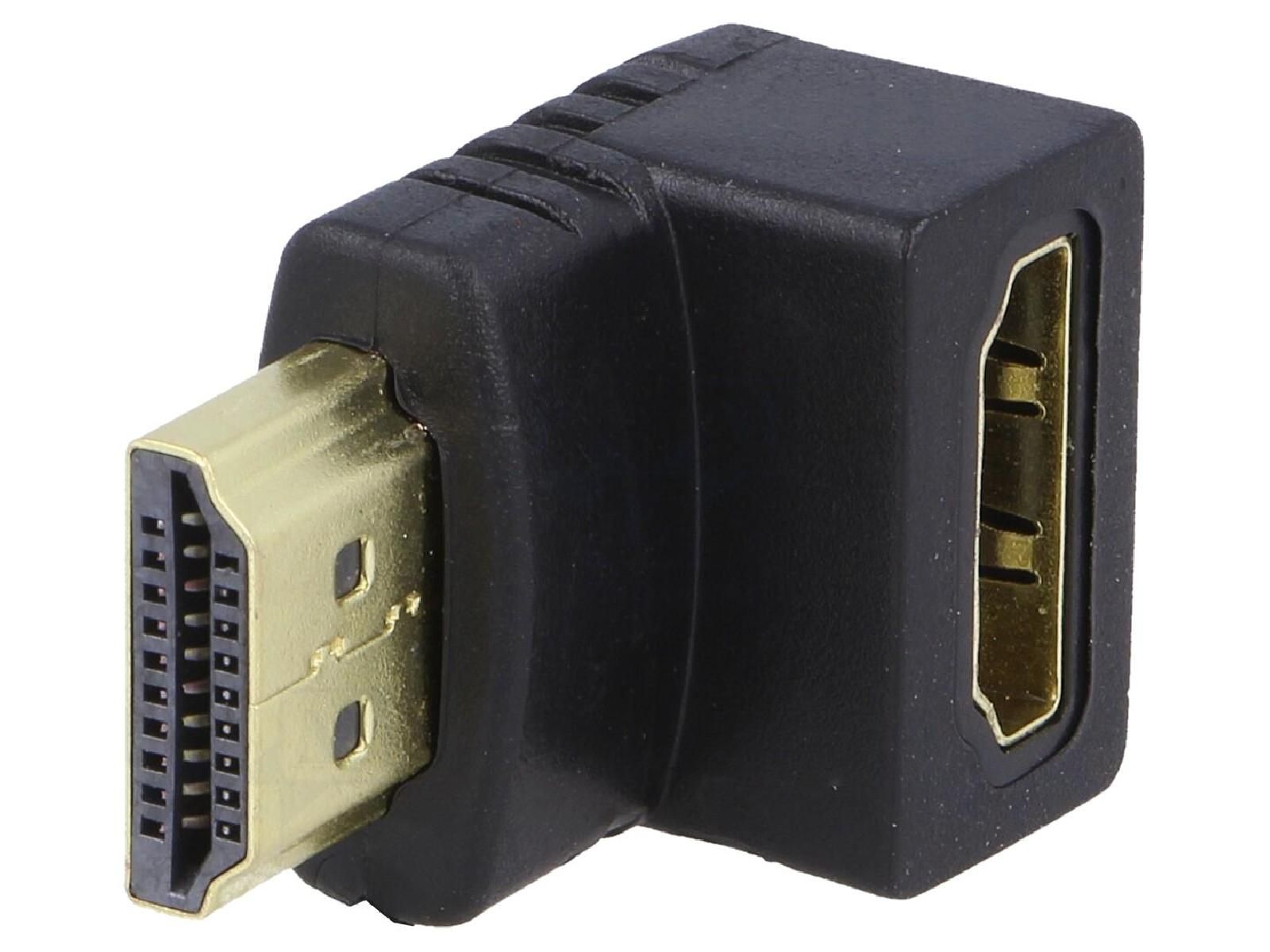 ADNAuto HDMI 1.4 Female to Male Adapter, 90 Degrees
