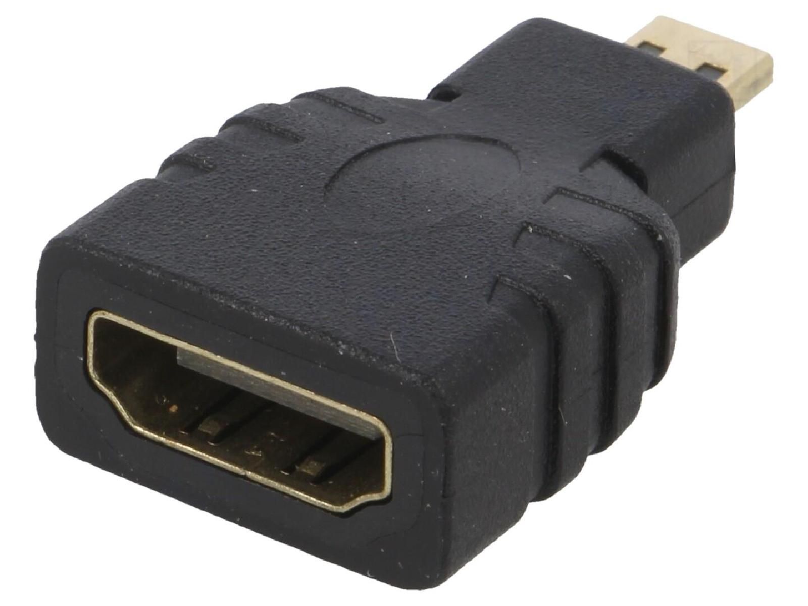 ADNAuto HDMI 1.4 Female to Micro HDMI Male Adapter, Black