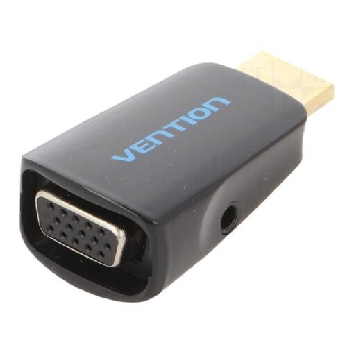 ADNAuto HDMI 1.4 Adapter - 15-Pin D-Sub Male to 3.5mm Female Jack - Black