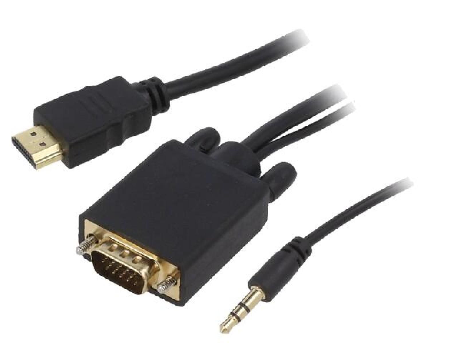 ADNAuto HDMI 1.4 Adapter - Male D-Sub 15pin to Male HDMI, 3m Black