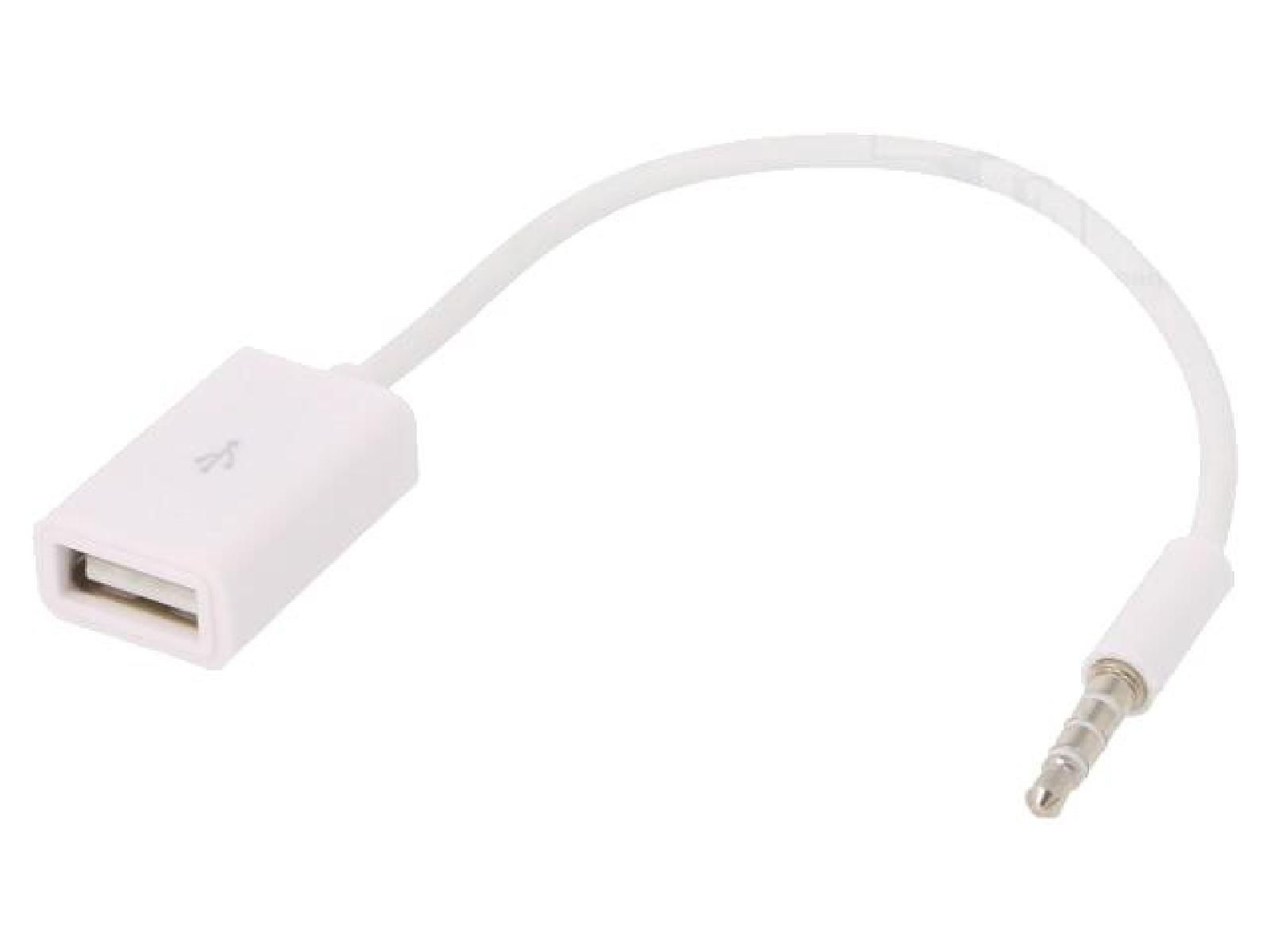 ADNAuto 3.5mm 4-Pin Male to USB A Female Adapter, 15cm