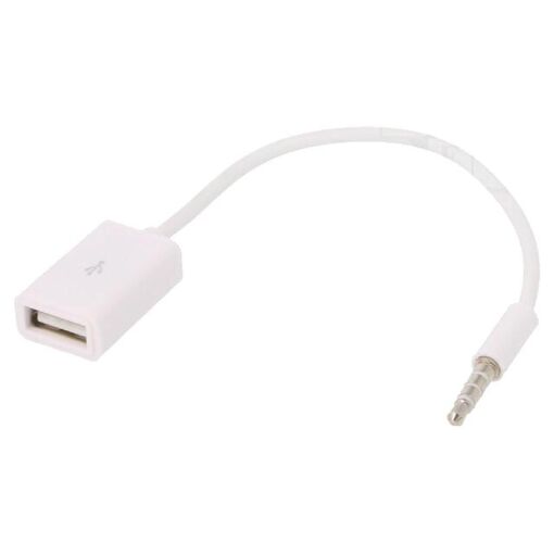Adaptateur ADNAuto Jack 3,5 mm 4 broches mâle vers USB A femelle, 15 cm