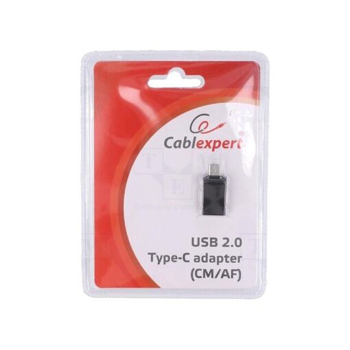 Adaptateur USB 2.0 Femelle USB A vers USB C Masculin Noir ADNAuto